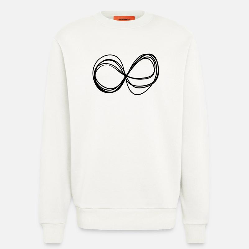 Abstrakt, unendlich, unendlich, immer anders - Sweatshirt - made by SPREAD  - OFF WHITE