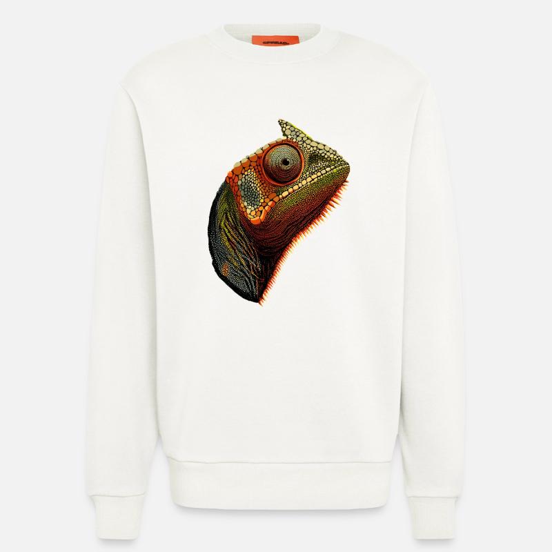 Chameleon Lizard Reptile Chameleon Iguana Lizard - Sweatshirt - made by SPREAD  - OFF WHITE