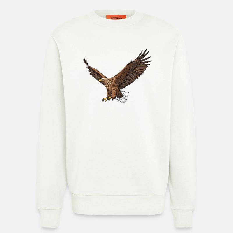 White-tailed Eagle Haliaeetus albicilla Eagle - Sweatshirt - made by SPREAD  - OFF WHITE