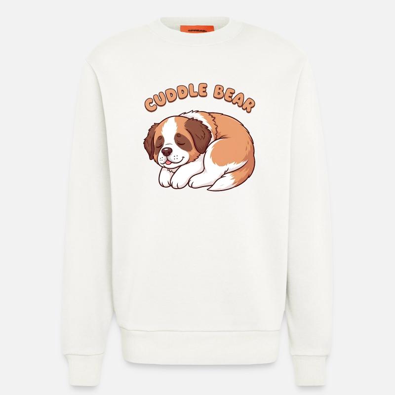 Bernhardiner Welpe Cuddle Bear - Sweatshirt - made by SPREAD  - OFF WHITE