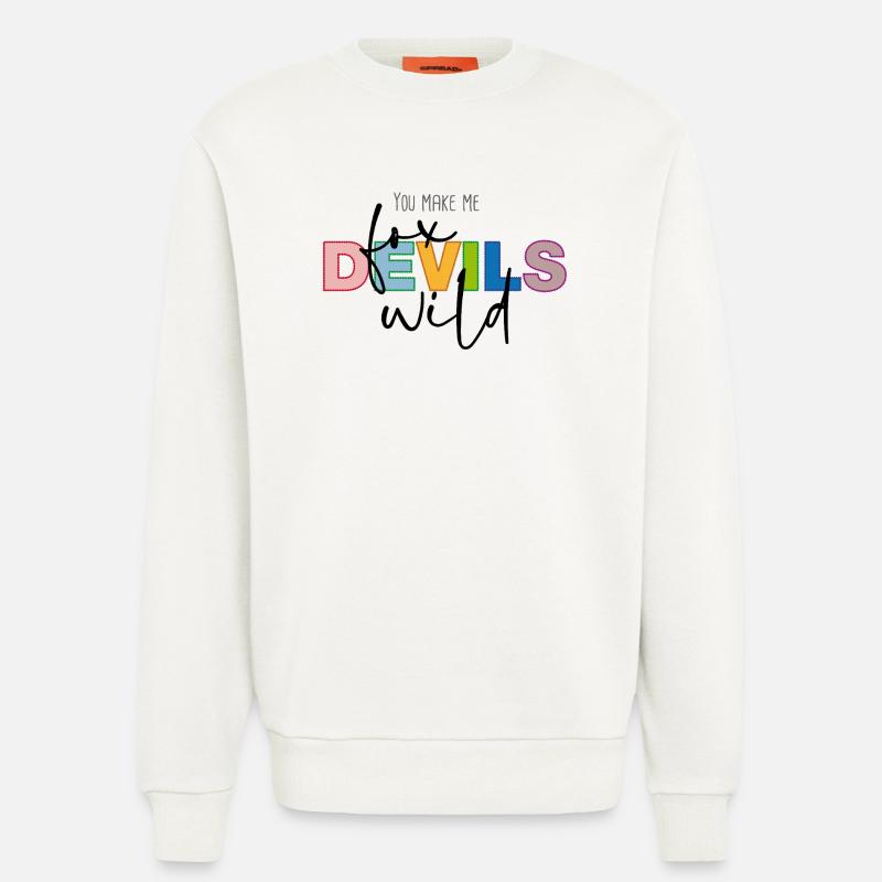 You make me fox devils wild - Sweatshirt - made by SPREAD  - OFF WHITE