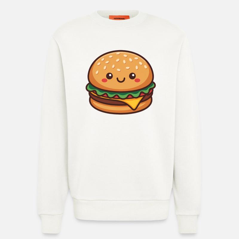 Kawaii Hamburger - Sweatshirt - made by SPREAD  - OFF WHITE