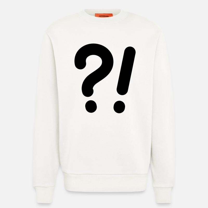 Question marks and exclamation marks - Sweatshirt - made by SPREAD  - OFF WHITE