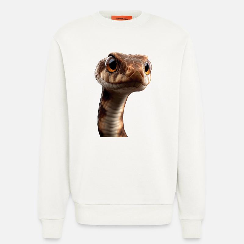 Schlange Python Kobra Klapperschlange Schlangen - Sweatshirt - made by SPREAD  - OFF WHITE