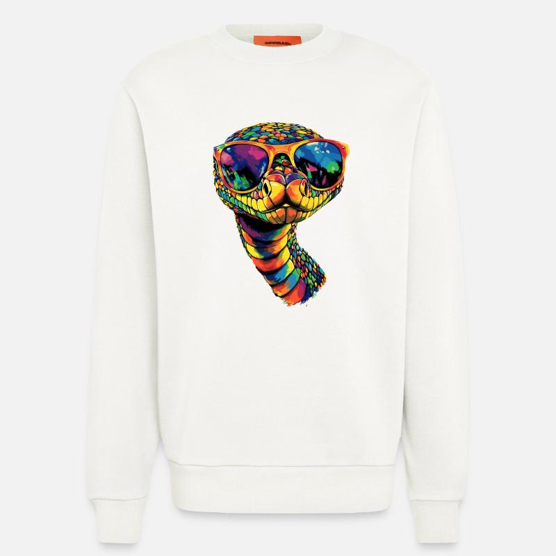 snake, python, cobra, rattlesnake, snakes - Sweatshirt - made by SPREAD  - OFF WHITE