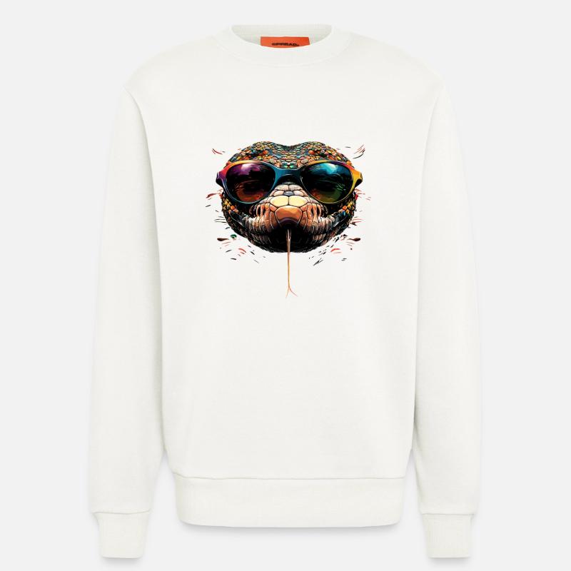 snake, python, cobra, rattlesnake, snakes - Sweatshirt - made by SPREAD  - OFF WHITE