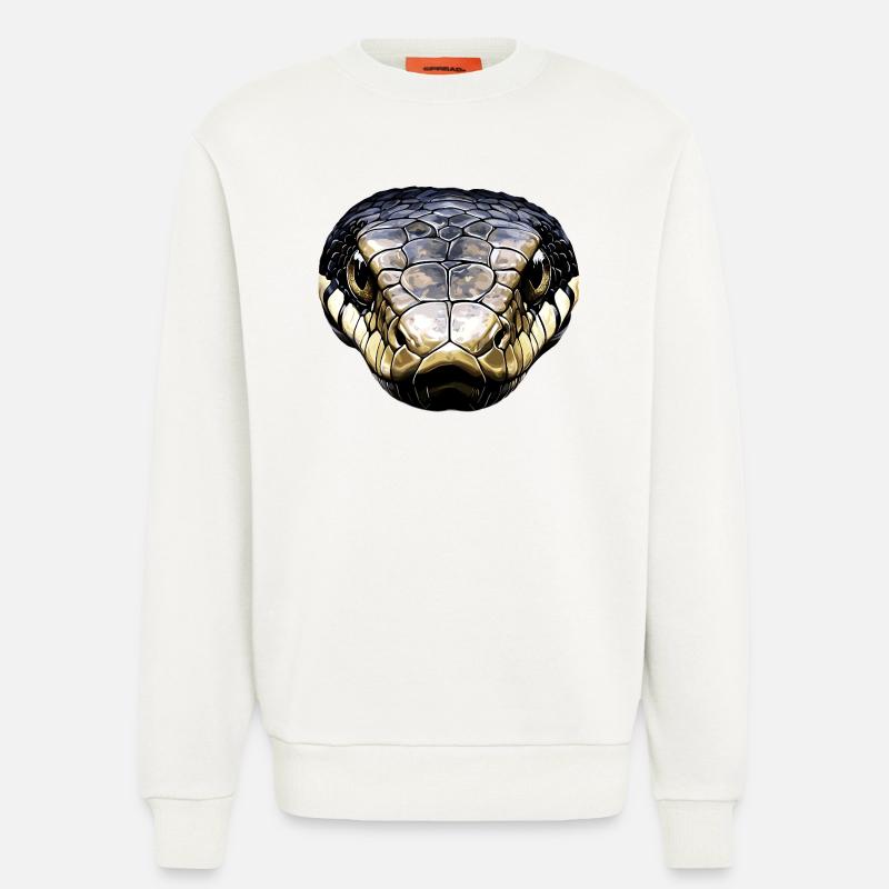 Schlange Python Kobra Klapperschlange Schlangen - Sweatshirt - made by SPREAD  - OFF WHITE