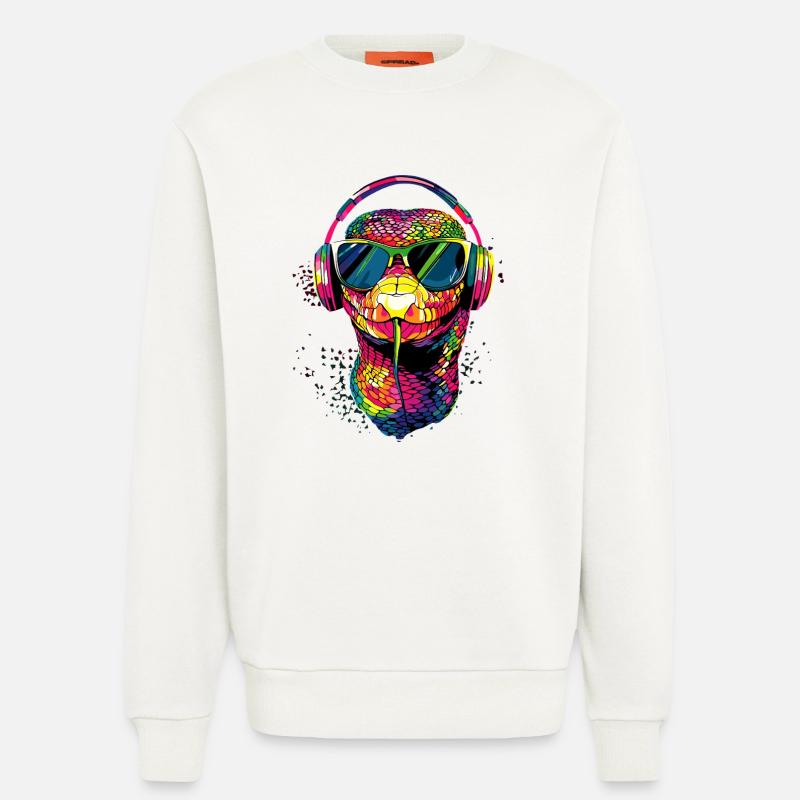 snake, python, cobra, rattlesnake, snakes - Sweatshirt - made by SPREAD  - OFF WHITE