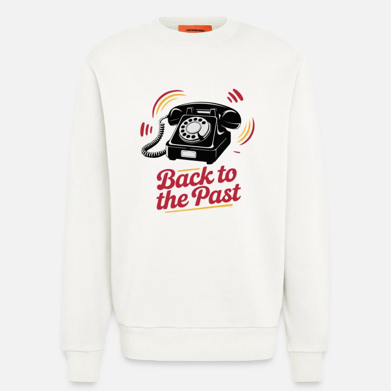 Retro Wählscheibentelefon Nostalgie Design - Sweatshirt - made by SPREAD  - OFF WHITE