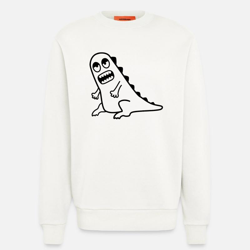 Dino Grrr – T-Rex, Nerd & Comic Style - Sweatshirt - made by SPREAD  - OFF WHITE