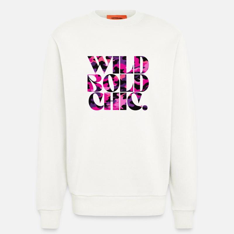 Wild Bold Chic Camo Muster Design - Sweatshirt - made by SPREAD  - OFF WHITE