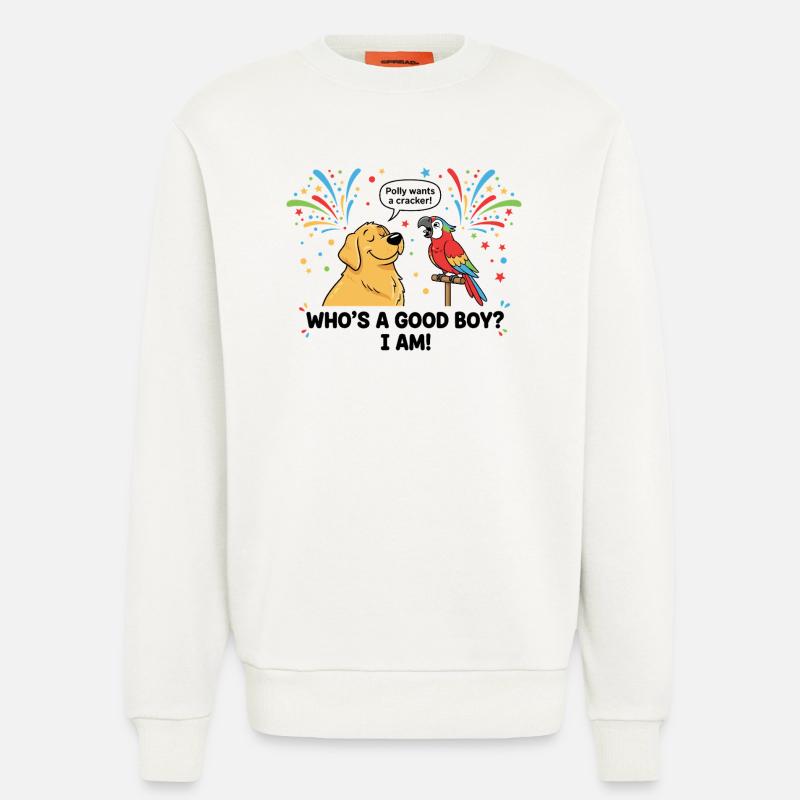 Wer ist ein braver Junge ? - Sweatshirt - made by SPREAD  - OFF WHITE