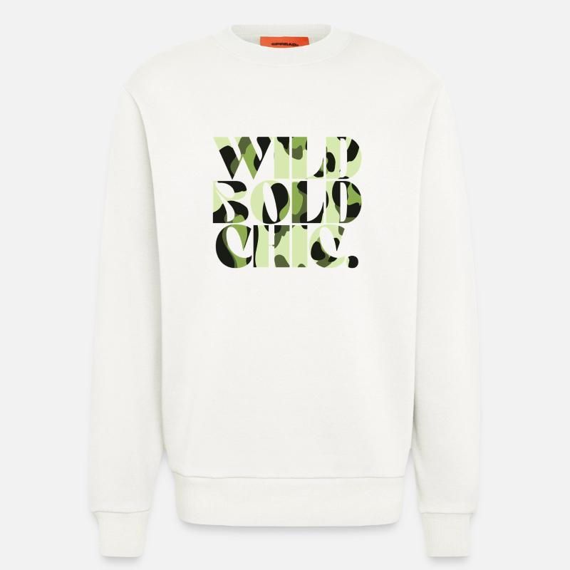 Wild Bold Chic Camouflage Chic - Sweatshirt - made by SPREAD - OFF WHITE
