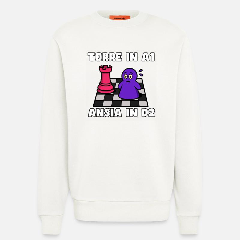 Turm in A1, Angst in D2 - Sweatshirt - made by SPREAD  - OFF WHITE