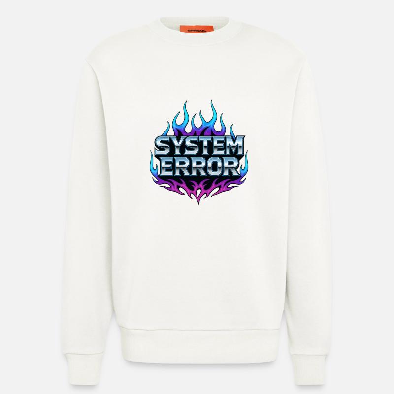 Flame Graphics System Error - Sweatshirt - made by SPREAD  - OFF WHITE