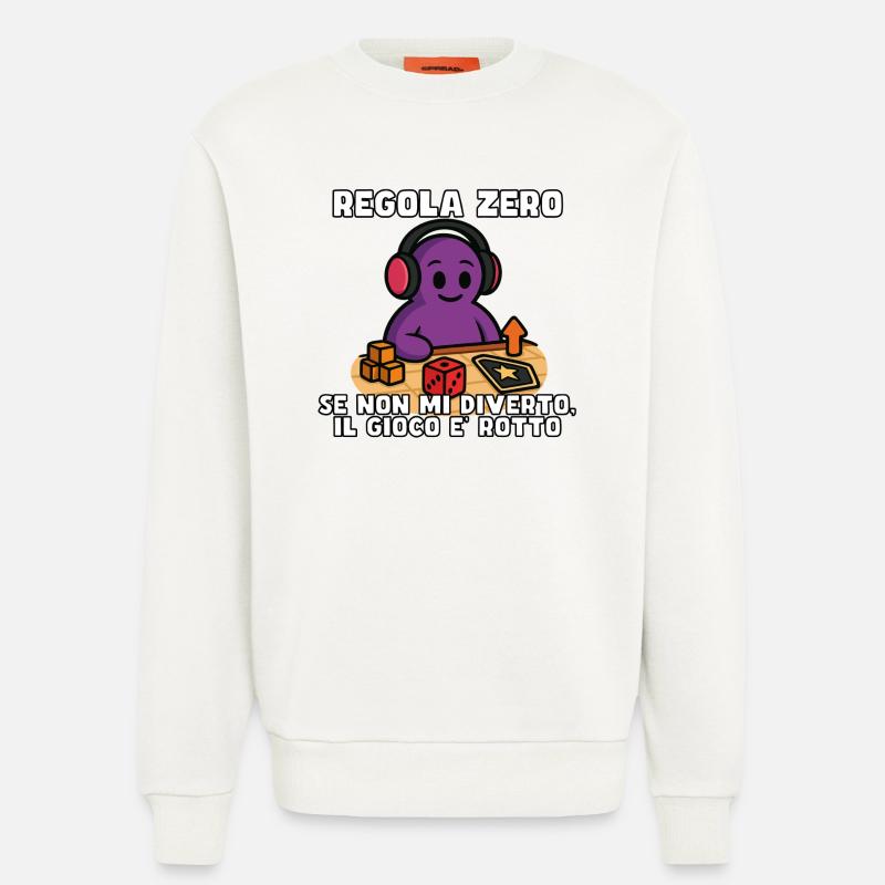 Règle zéro : S’amuser ou rompre - Sweat bio décontracté fabriqué en UE - OFF WHITE