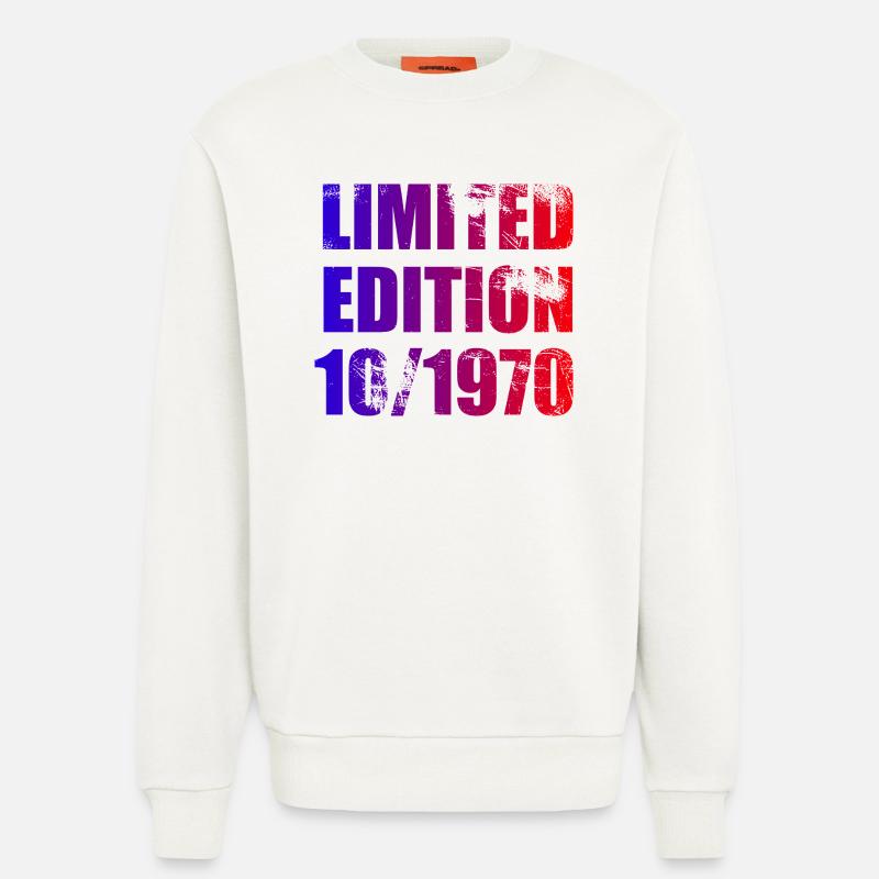 55e anniversaire Edition limitée 10/1970 - Sweat bio décontracté fabriqué en UE - OFF WHITE