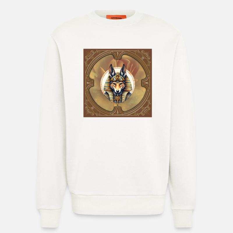 Steampunk Pharaoh Fox - Sweatshirt - made by SPREAD  - OFF WHITE