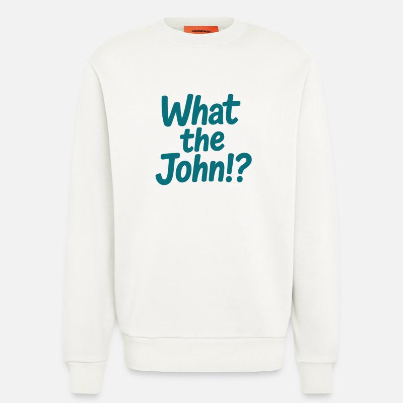 Qu’est-ce que c’est que John ?! Té - Sweat bio décontracté fabriqué en UE - OFF WHITE