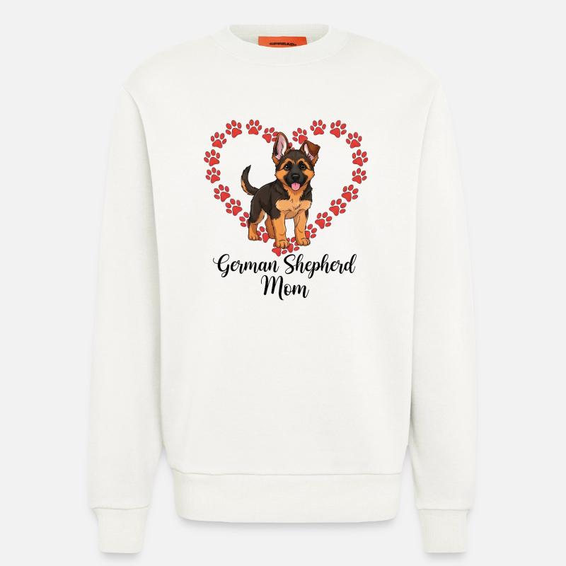 Schäferhund Mama Herz - Sweatshirt - made by SPREAD  - OFF WHITE