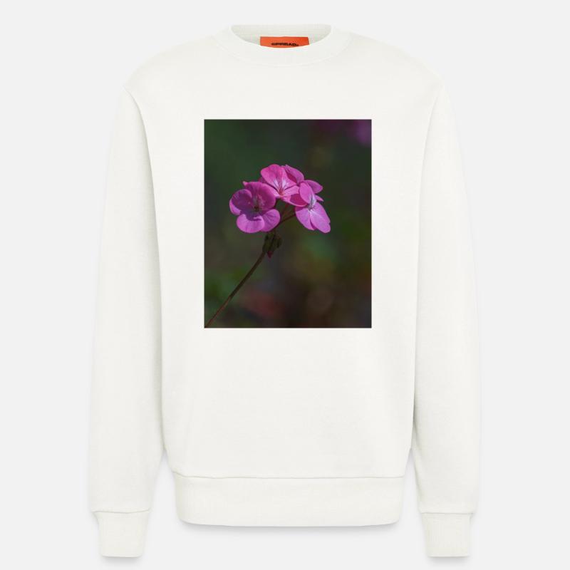 rosa Blumen - Sweatshirt - made by SPREAD  - OFF WHITE