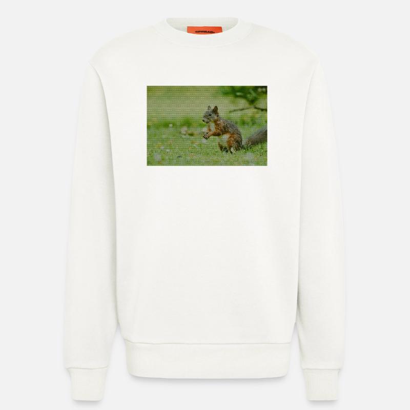Eichhörnchen Wald Muster - Sweatshirt - made by SPREAD  - OFF WHITE