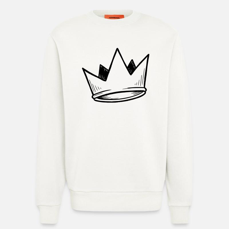 Krone Vektor | Doodle Look - Sweatshirt - made by SPREAD - OFF WHITE