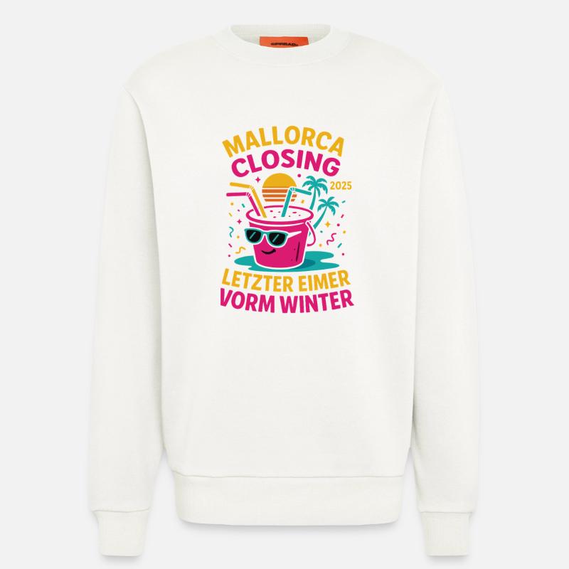 Mallorca Closing 2025 Letzter Eimer - Sweatshirt - made by SPREAD  - OFF WHITE