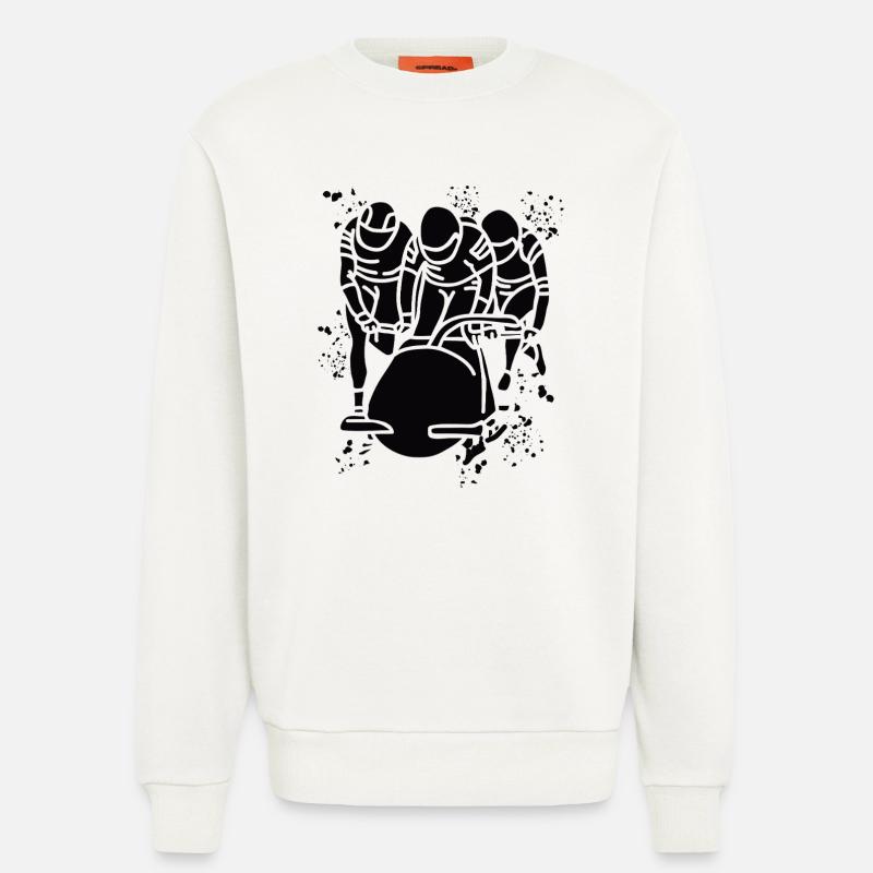 Bobsleigh Bobsleigh Bobsleigh à quatre - Sweat bio décontracté fabriqué en UE - OFF WHITE