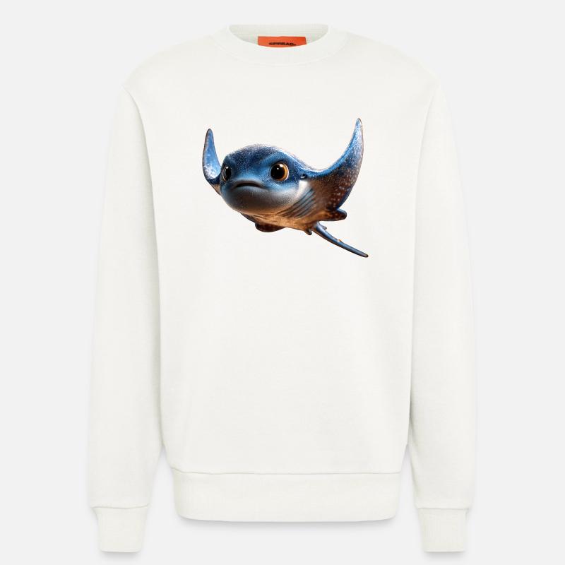 Manta Ray, Devil Ray, Stingray, Diver - Sweatshirt - made by SPREAD  - OFF WHITE