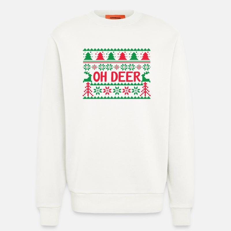 Hässlicher Pullover - Oh Deer - Sweatshirt - made by SPREAD  - OFF WHITE