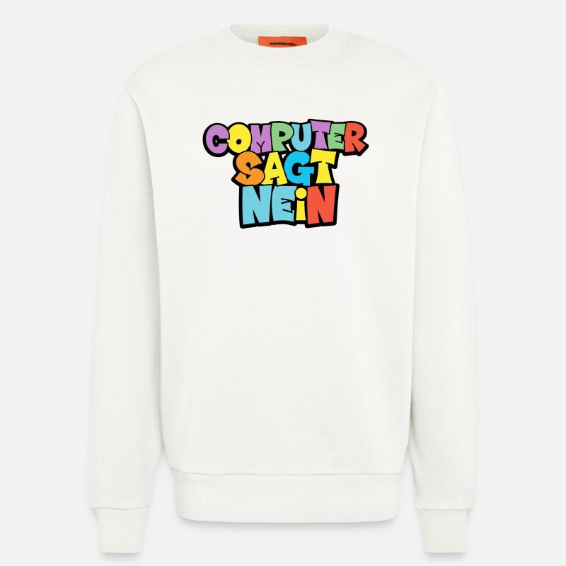 Bunte Computer Sagt Nein Grafik - Sweatshirt - made by SPREAD  - OFF WHITE