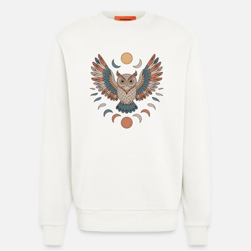 Boho Eule - Sweatshirt - made by SPREAD  - OFF WHITE