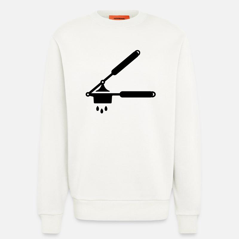 Knoblauch Presse oder Spätzle Presse - Sweatshirt - made by SPREAD  - OFF WHITE