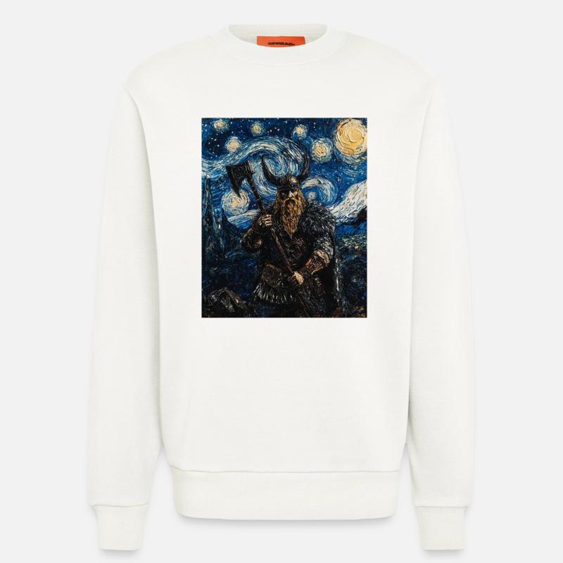 Wikinger Van Gogh Style - Sweatshirt - made by SPREAD  - OFF WHITE