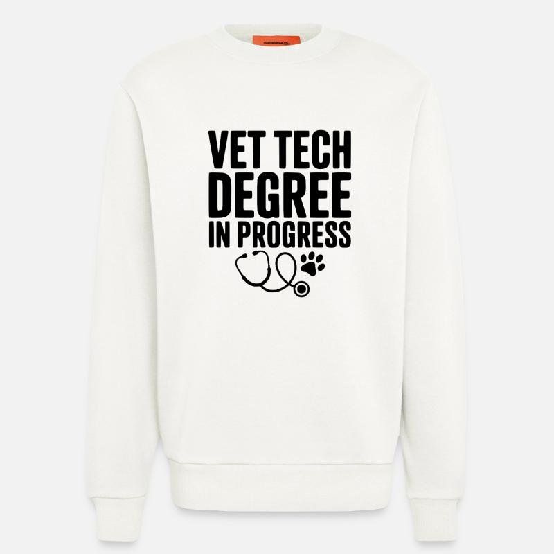 Studium der Veterinärtechnik in Arbeit - Sweatshirt - made by SPREAD  - OFF WHITE