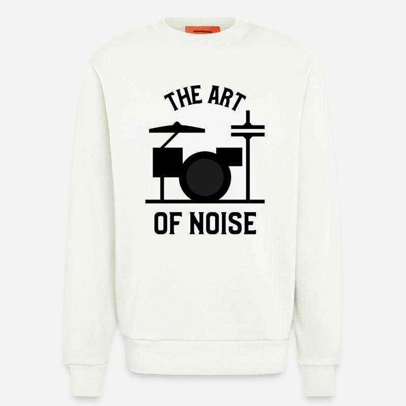 Die Kunst des Lärms – Drumkit-Design - Sweatshirt - made by SPREAD  - OFF WHITE