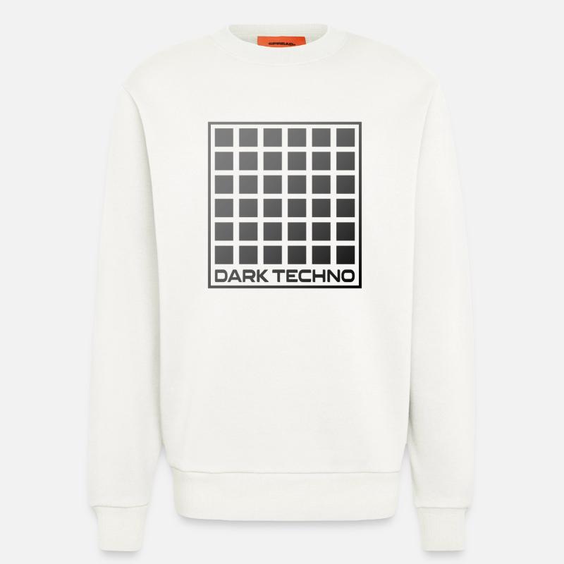 Dunkles Techno-Raster - Sweatshirt - made by SPREAD  - OFF WHITE