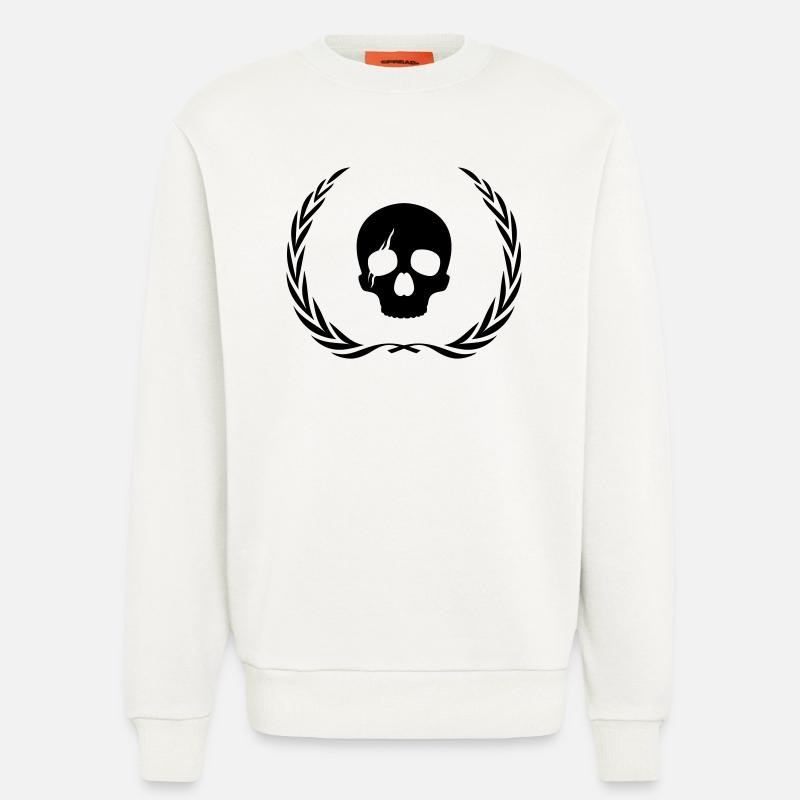Skeleton Skull Wreath - Sweatshirt - made by SPREAD  - OFF WHITE