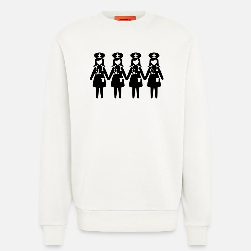 Krankenschwester Team - Sweatshirt - made by SPREAD  - OFF WHITE