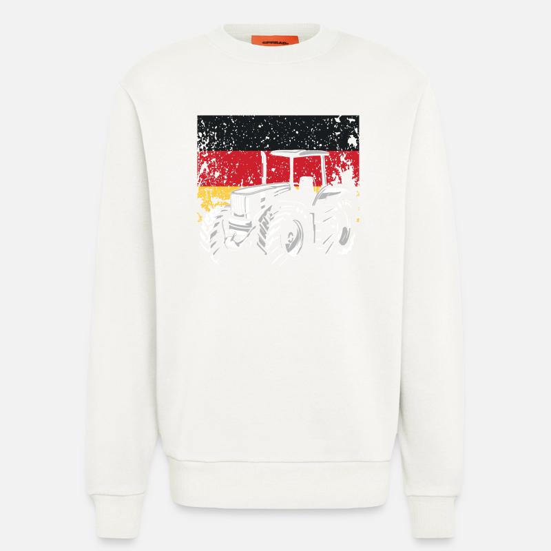 Traktorfahrer Deutschland Traktor Bauernhof - Sweatshirt - made by SPREAD  - OFF WHITE
