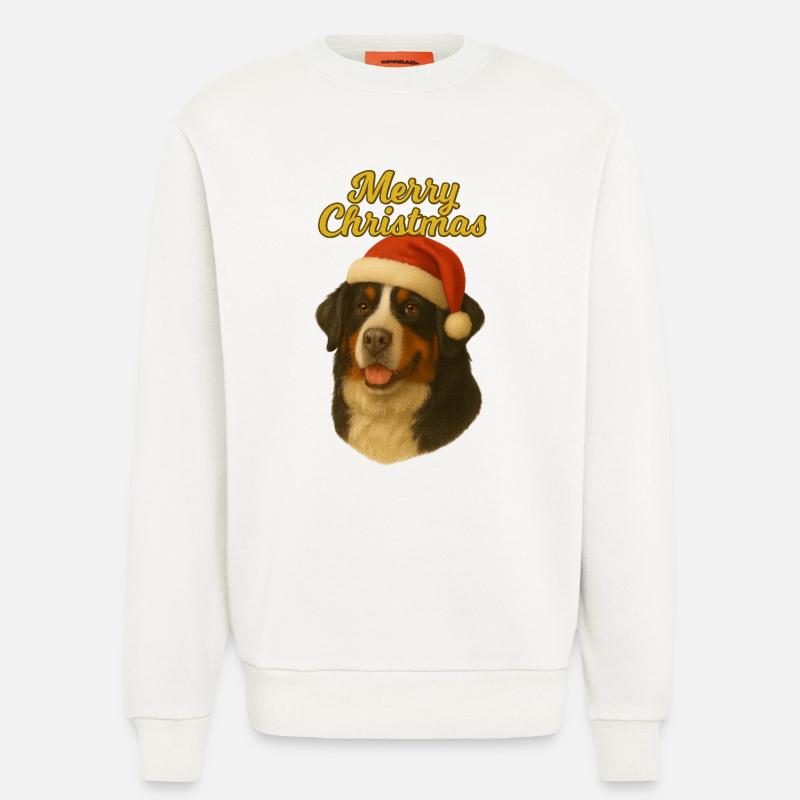 Berner Sennenhund Merry Christmas Pullover - Sweatshirt - made by SPREAD  - OFF WHITE