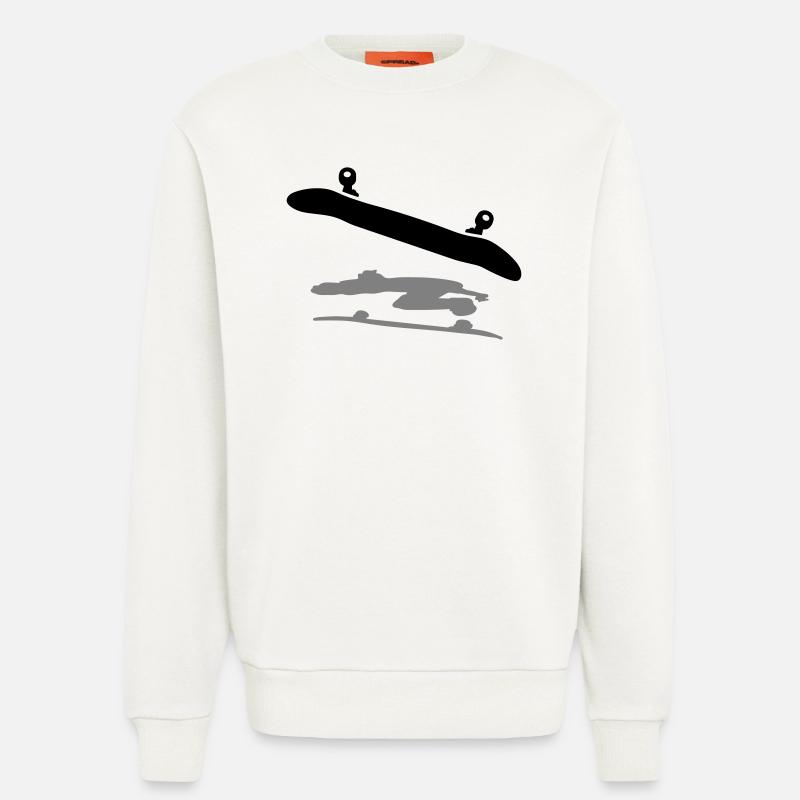 Skateboard - Sweatshirt - made by SPREAD  - OFF WHITE