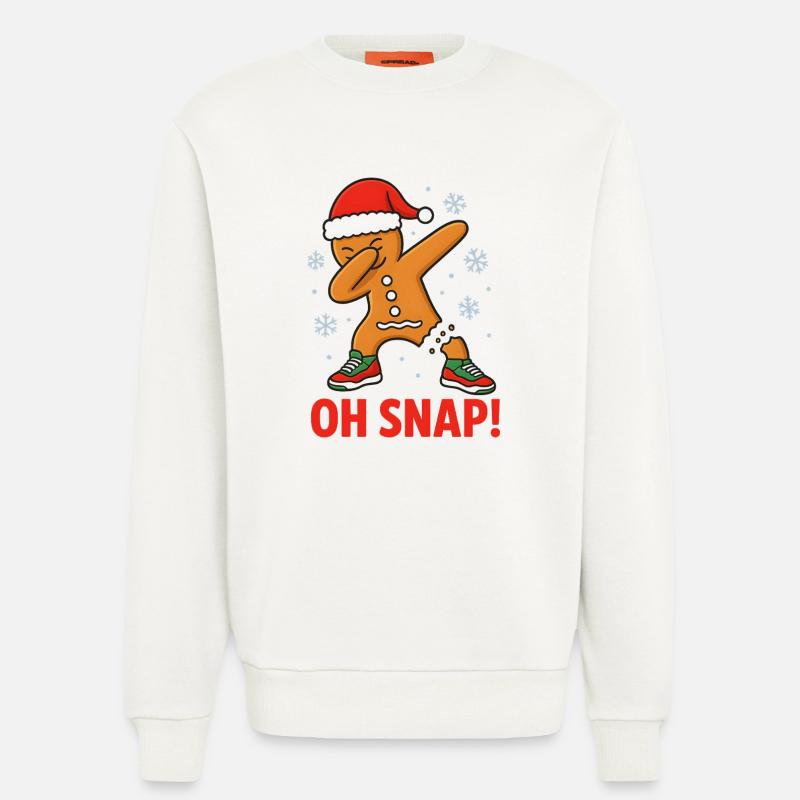 Dabbing Lebkuchenmann Oh Snap! Xmas Design - Sweatshirt - made by SPREAD  - OFF WHITE