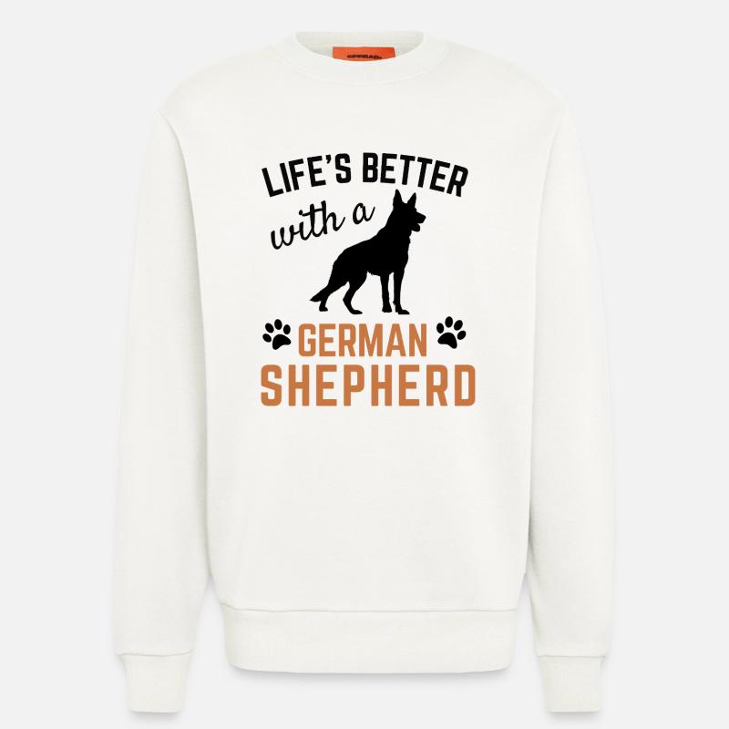 Deutscher Schäferhund, Vater, Mutter, Besitzer, Geschenk - Sweatshirt - made by SPREAD  - OFF WHITE