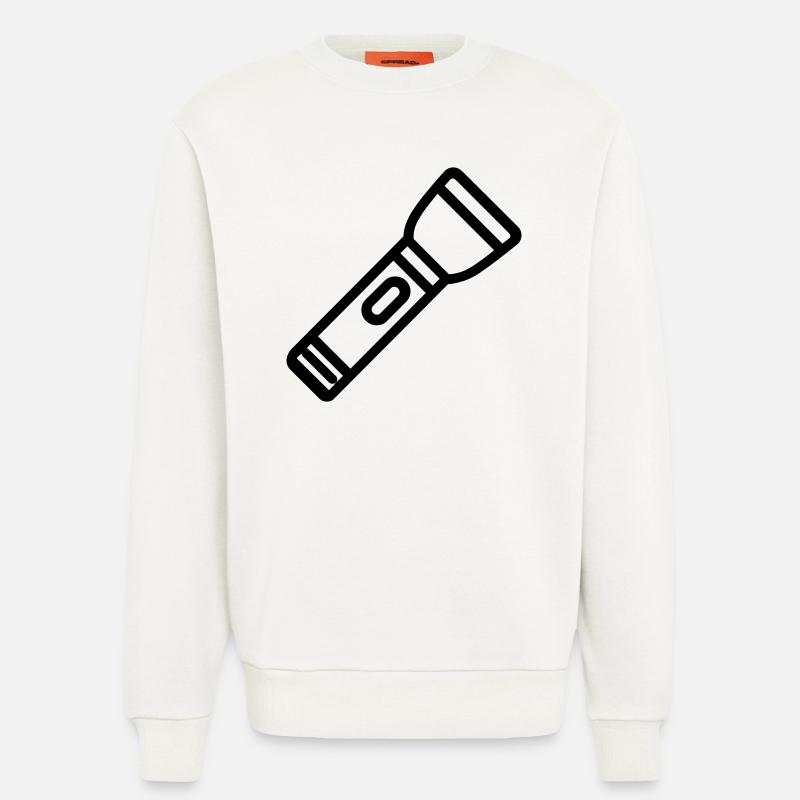 Taschenlampe - Sweatshirt - made by SPREAD  - OFF WHITE