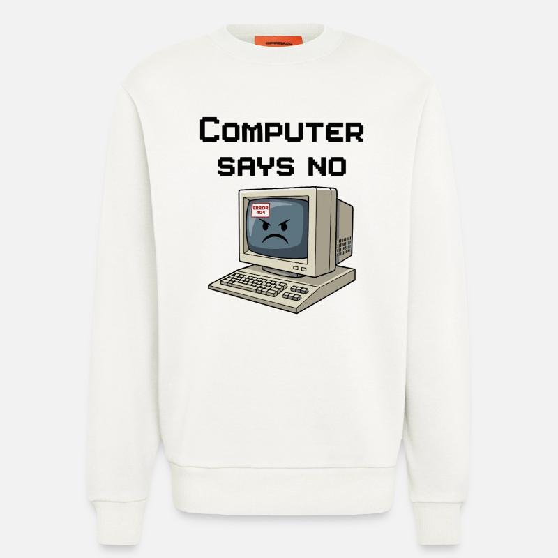 Retro Computer 404 Fehler - Sweatshirt - made by SPREAD  - OFF WHITE