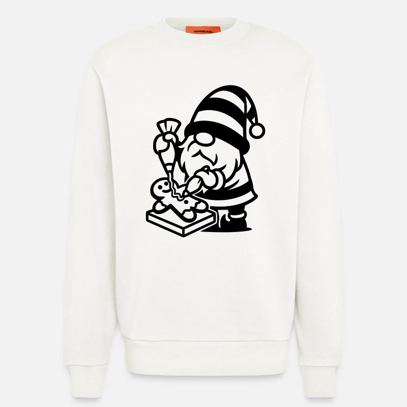 Gingerbread Baking Gnome - Sweatshirt - made by SPREAD  - OFF WHITE