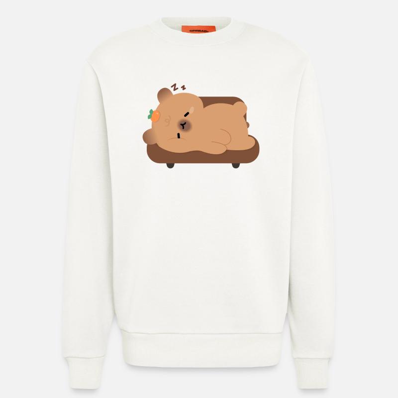 Schläfrige Müde Capybara - Sweatshirt - made by SPREAD  - OFF WHITE
