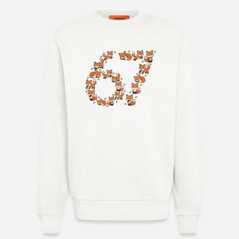 Fox Ring Pattern 67 Meme - Sweatshirt - made by SPREAD  - OFF WHITE